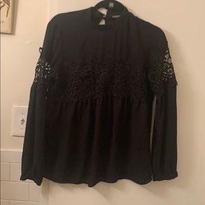 express laced sleeve blouse